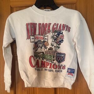 New York Giants White Sweatshirt Super Bowl 1991